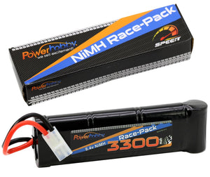 Powerhobby 8.4V 7-Cell 3300mah Nimh Flat Battery Pack w Tamiya Plug