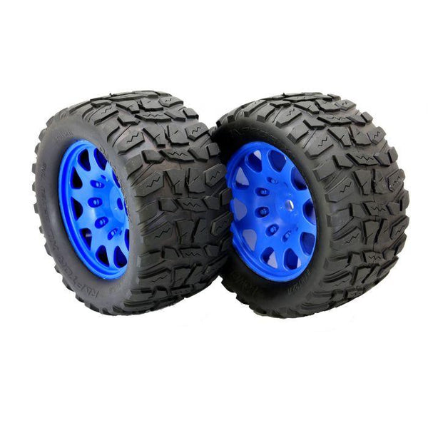 Powerhobby SCORPION XL Belted Tires Viper Wheels 4 Arrma Kraton OUTCAST 8S BLUE