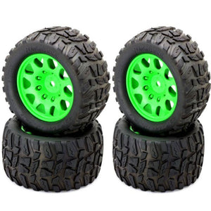 Powerhobby Raptor XL Belted Tires Viper Wheels (4) Arrma Kraton Outcast 8S GREEN