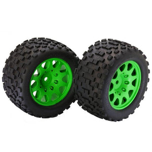 Powerhobby SCORPION XL Belted Tires Viper Wheels 4 Arrma Kraton OUTCAST 8S GREEN
