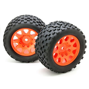 Powerhobby SCORPION XL Belted Tires Viper Wheels: Arrma Kraton OUTCAST 8S ORANGE
