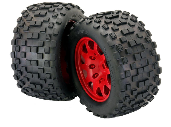 Powerhobby SCORPION XL Belted Tires / Viper Wheels (4) FOR Traxxas X-Maxx RED