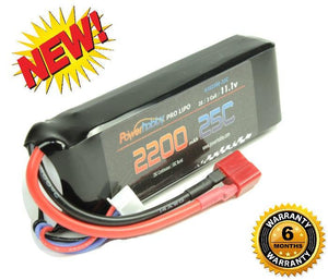 Powerhobby 3S 11.1V 2200mAh 25C Lipo Battery Pack w Deans Plug