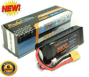 Powerhobby 3S 11.1V 2200mAh 25C Lipo Battery Pack w Xt60 Plug