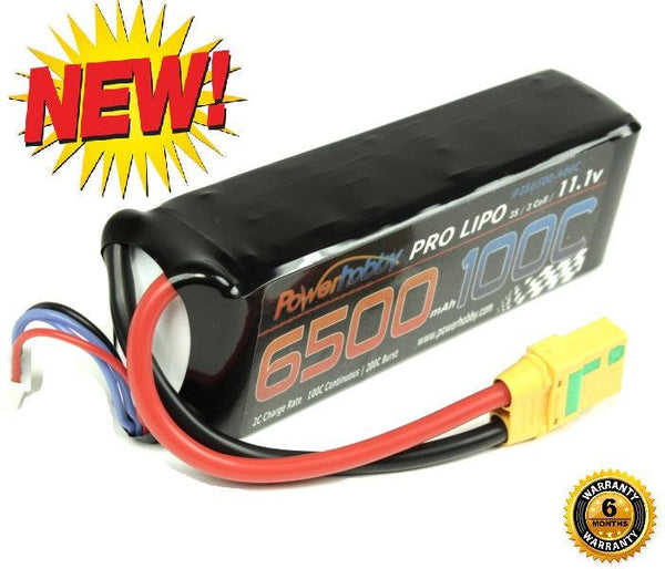Powerhobby 3S 11.1V 6500mAh 100C Lipo Battery Pack w XT90 Connector Soft Case