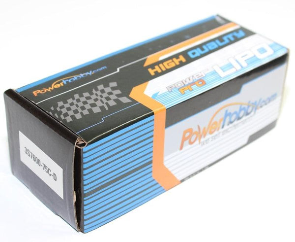 Powerhobby 3S 11.1V 7600mAh 75C Lipo Battery Soft Case w Deans Plugs 3-Cell