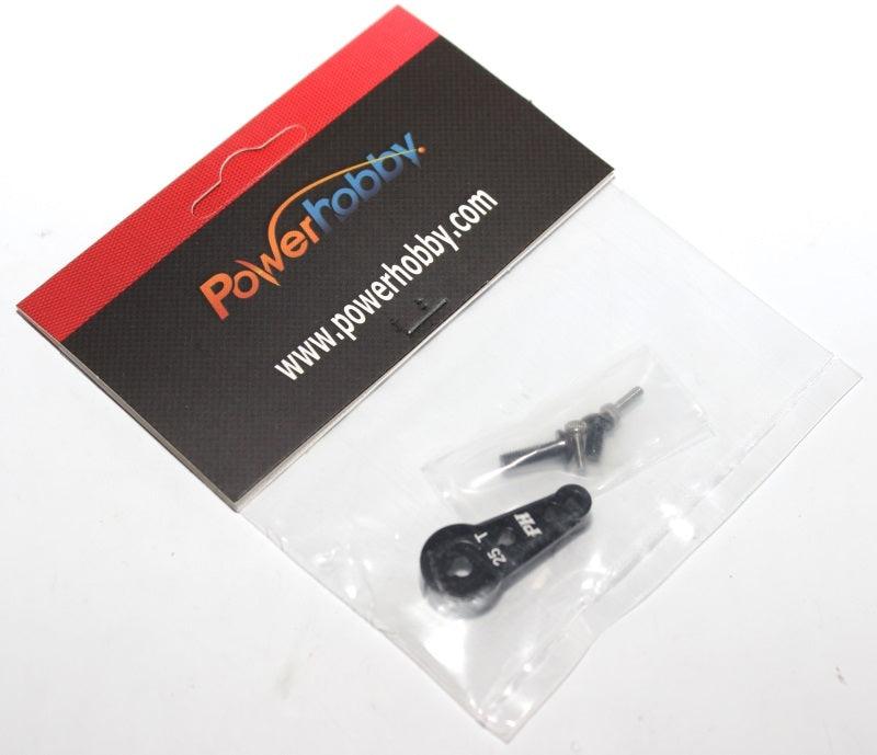 Powerhobby Aluminum 25T Servo Horn Black FOR Futaba Savox Axial Type AX30836