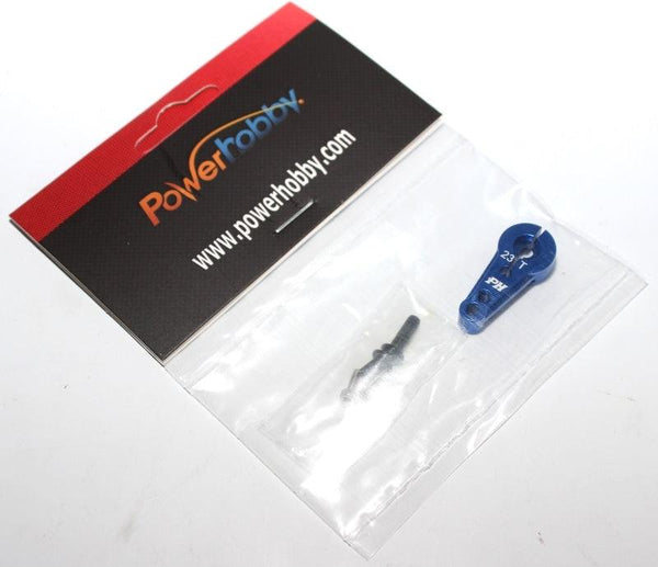 Powerhobby 23T Aluminum Servo Arm / Horn JR / Airtronics & KO Blue