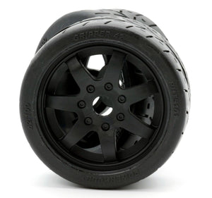 Powerhobby 1/8 Gripper 42/100 Belted Mounted Tires 17mm Black Wheels