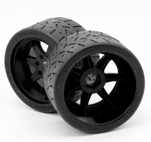 Powerhobby 1/8 Gripper 54/100 Belted Mounted Tires 17mm Black Wheels