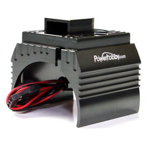 Powerhobby Aluminum Motor Heatsink + Cooling Fan For 1/8 Size Motors Gun