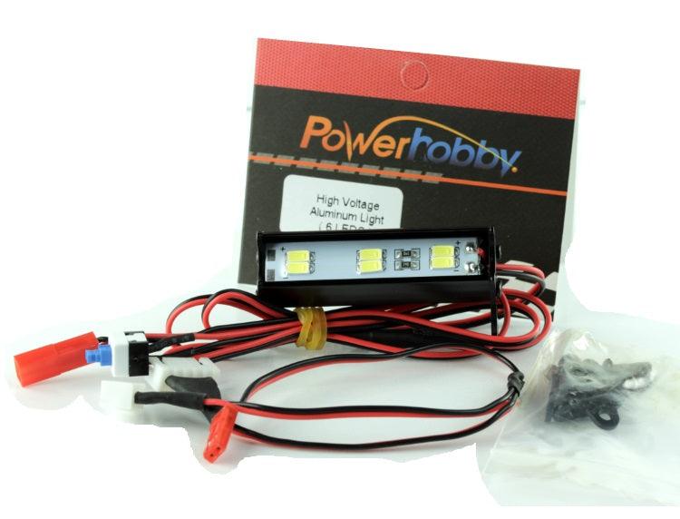 Powerhobby High Voltage Aluminum RC 56mm 2" 6 LEDS Light Bar