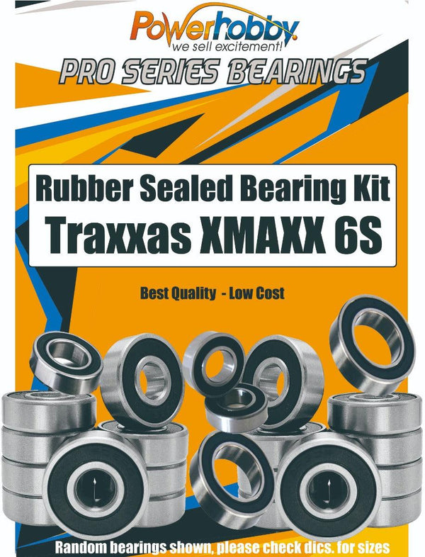 PowerHobby Pro Series Rubber Sealed Bearing Kit FOR Traxxas X-Maxx 77076-4