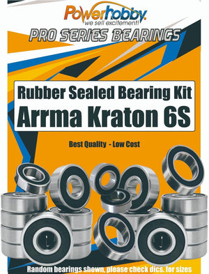 PowerHobby Pro Series Rubber Sealed Bearing Kit Arrma Kraton 6S