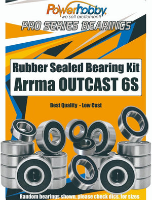 PowerHobby Pro Series Rubber Sealed Bearing Kit Arrma OUTCAST 6S