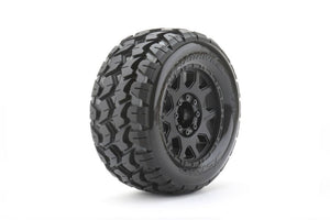 Power Hobby 1/8 MT 3.8 Tomahawk Belted Mounted Tires w/ Removable Hex