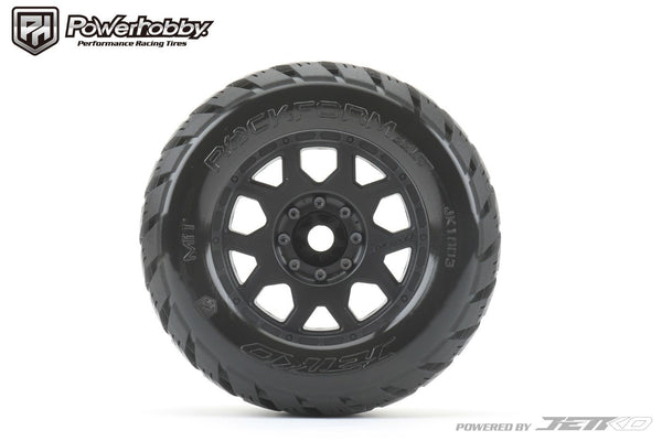 Powerhobby 1/8 MT 3.8 Rockform Belted Mounted Tires w Removable Hex Wheels (2)
