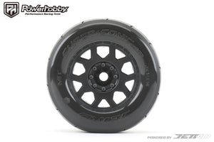 Powerhobby 1/8 MT 3.8 Super Sonic Belted Mounted Tires w Removable Hex Wheels (2)