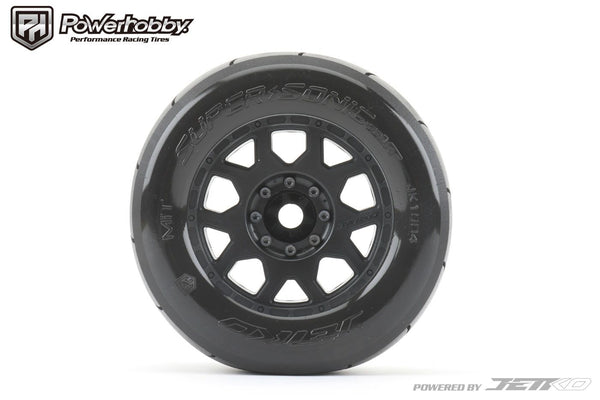 Powerhobby 1/8 MT 3.8 Super Sonic Belted Mounted Tires w Removable Hex Wheels (2)