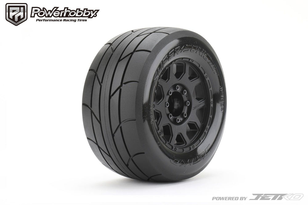Powerhobby 1/8 MT 3.8 Super Sonic Belted Mounted Tires w Removable Hex Wheels (2)