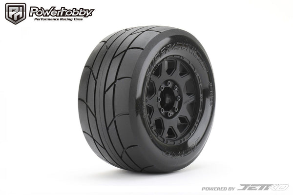 Powerhobby 1/8 MT 3.8 Super Sonic Belted Mounted Tires w Removable Hex Wheels (2)
