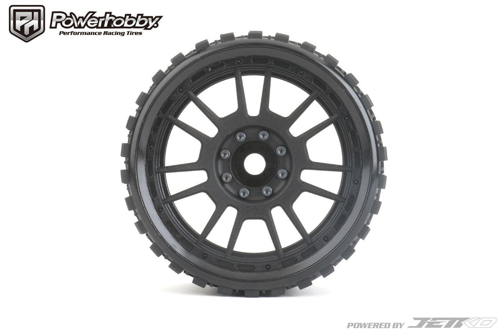 Powerhobby 1/8 MT 4.0 Prophet Belted Mounted Tires w Removable Hex Wheels (2)