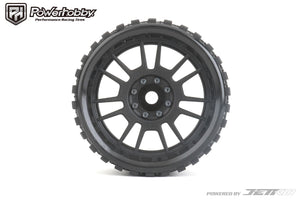 Powerhobby 1/8 MT 4.0 Prophet Belted Mounted Tires w Removable Hex Wheels (2)