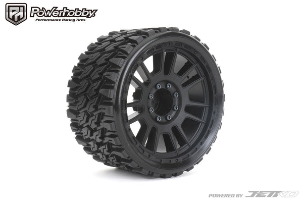 Powerhobby 1/8 MT 4.0 Prophet Belted Mounted Tires w Removable Hex Wheels (2)