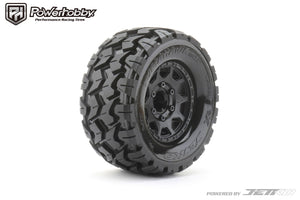 Powerhobby 1/10 2.8 MT Tomahawk Belted Tires (2) with Removable Hex Wheels