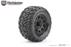 Powerhobby 1/10 2.8 MT Rockform Belted Tires (2) with Removable Hex Wheels