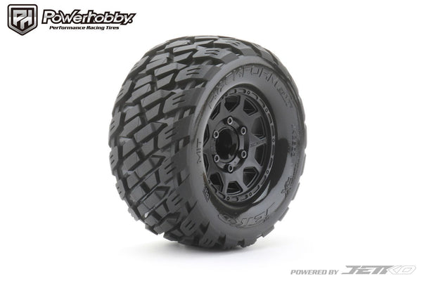 Powerhobby 1/10 2.8 MT Rockform Belted Tires (2) with Removable Hex Wheels