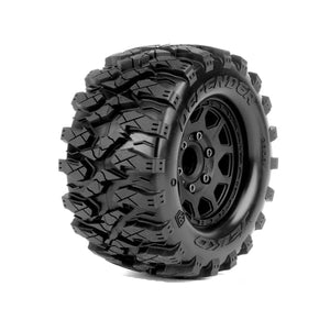 Power Hobby 1/10 2.8" MT Defender Belted Mounted Tires (2) w/ Removable