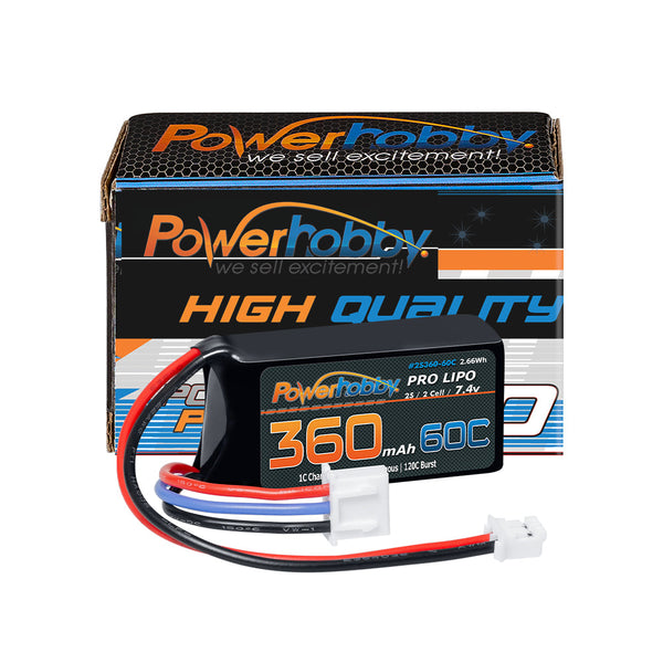 Powerhobby 2s 360mah 60C UPGRADE Lipo Battery Kyosho Mini-Z