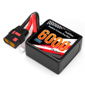 Powerhobby 2S 6000MAH 200C DRAG LIPO BATTERY PACK 2S4P w 8AWG Wire QS8 PLUG