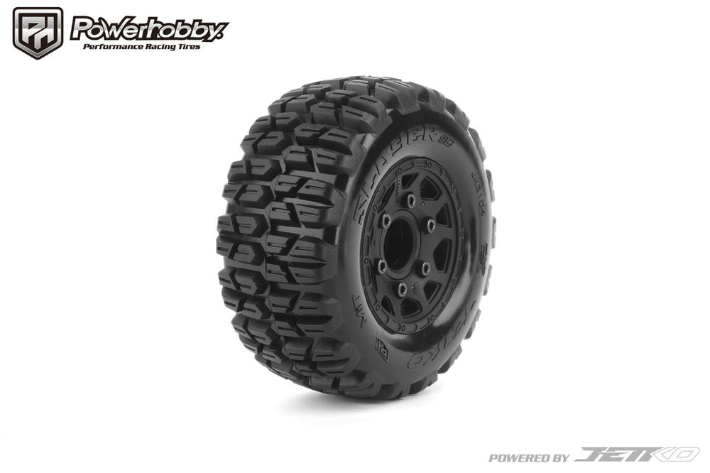 Powerhobby Slayer SC Belted Tires (2) with Removable Hex Wheels
