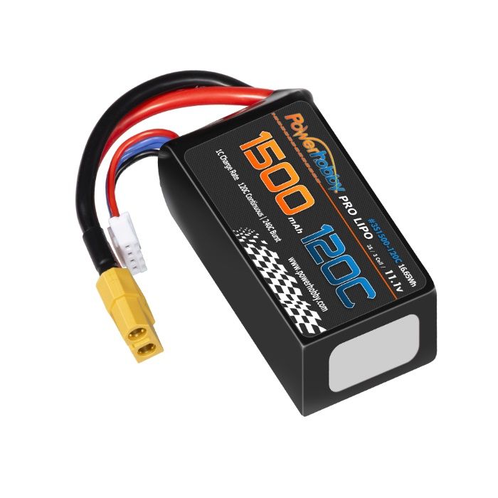 Power Hobby 3S 11.1V 1500mah 120C Lipo Battery w XT60 Plug