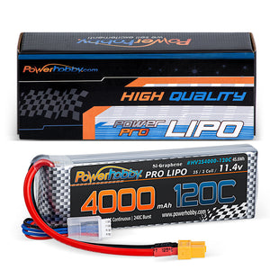 Powerhobby 3s 11.4V 4000mah 120c Graphne + HV Lipo Battery w XT60 Plug