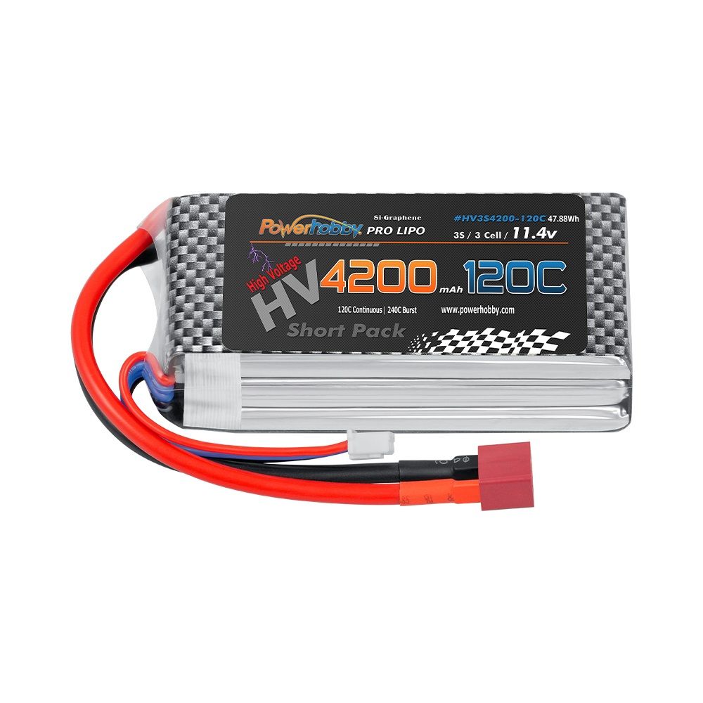 Power Hobby 3S 11.4V 4200mAh 120C Graphene + HV LiPo Battery w/ Deans
