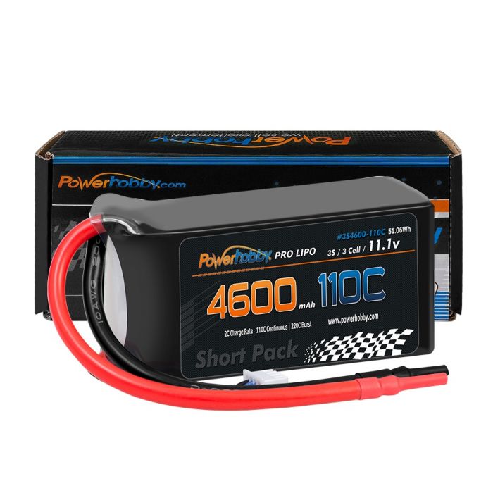 Power Hobby 3S 11.4V 4600mAh 110C-220C Short Drag Racing Lipo Battery