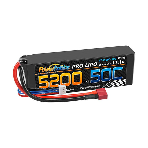 PowerHobby 3S 11.1V 5200mAh 50C Lipo Battery Pack w Deans Plug 3-Cell