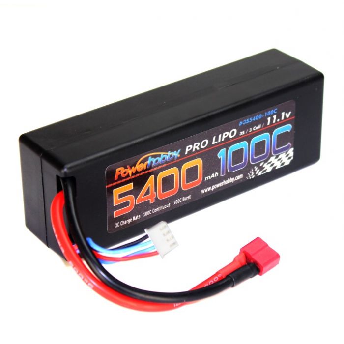Power Hobby 3S 11.1V 5400MAH 100C W/ Deans Hard Case