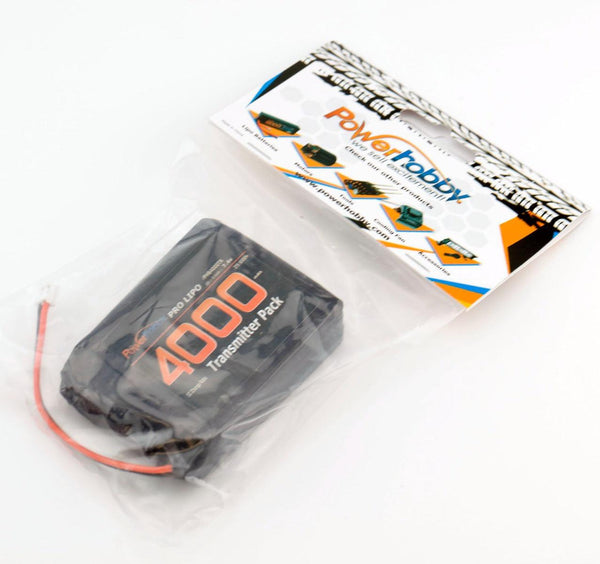 Powerhobby 2S Spektrum DX9/DX7S/DX8/DX6 4000mAh 7.4V Lipo Transmitter TX Battery