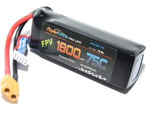 Power Hobby 1800mAh 14.8V 4S 75C LiPo Battery with Hardwired XT60