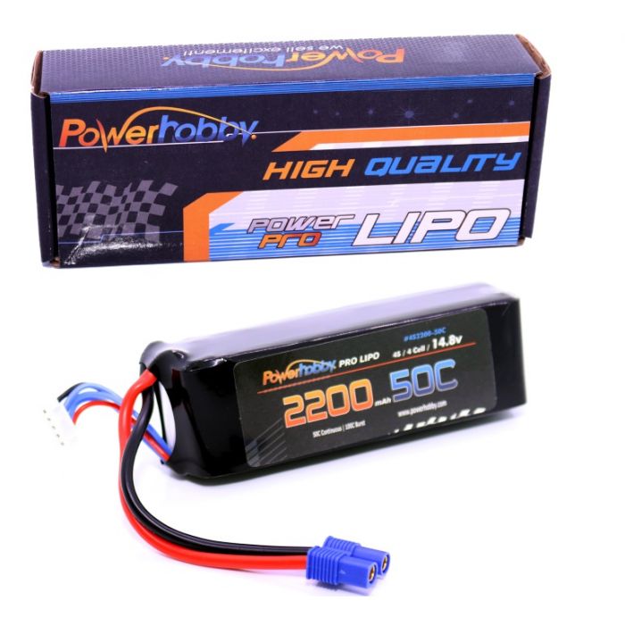 Power Hobby 4S 14.8V 2200MAH 50C W/ EC3