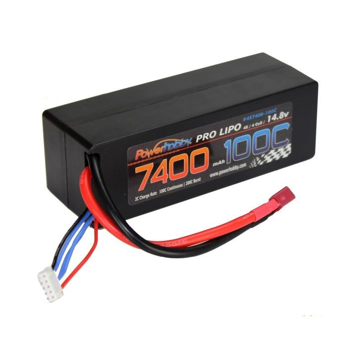 Power Hobby 4S 14.8V 7400MAH 100C w/ Deans Hard Case