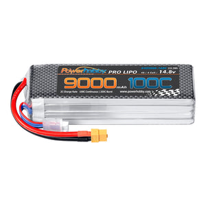 Powerhobby 4s 9000mah 100c Graphene Lipo Battery w  XT60 Plug + Adapter