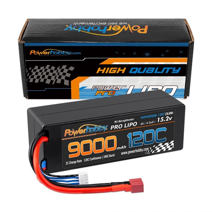 Power Hobby 4S 15.2V 9000mAh 120C Graphene LiPo Battery w/ Deans Plug