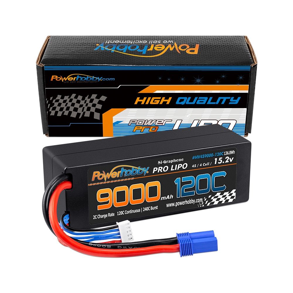 Power Hobby 4S 15.2V 9000mah 120C Graphene Lipo Battery w/ EC5 Plug