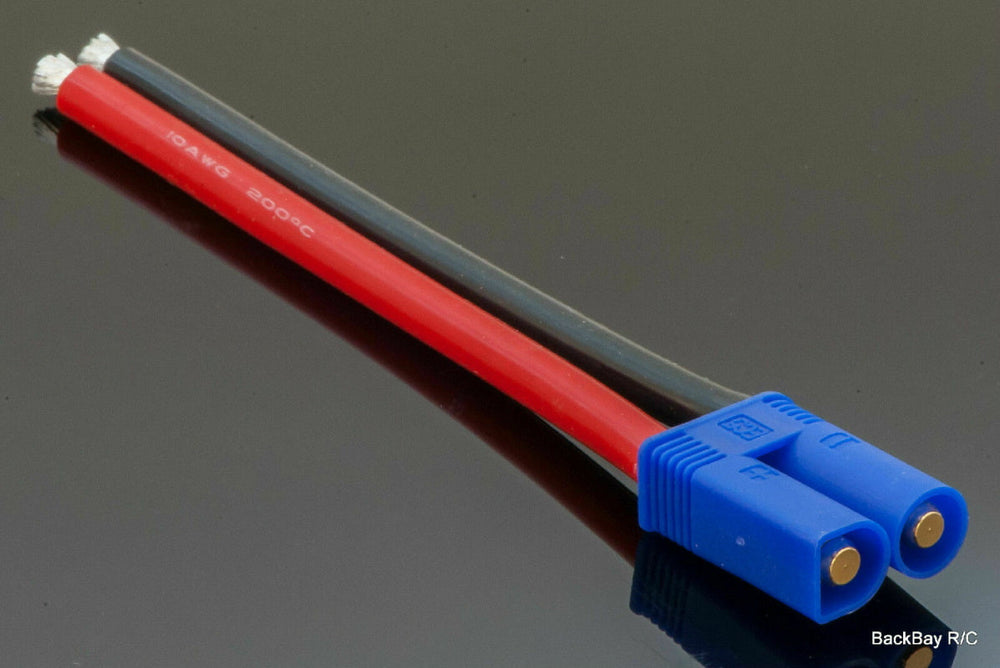 Powerhobby Connector EC5 MALE w 4" Wire 10 AWG