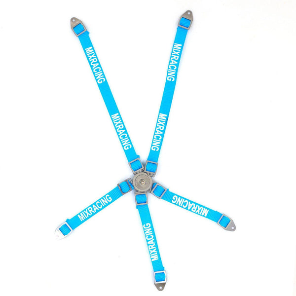 Powerhobby 5 Point Seat Belt Strap 1/10 Scale Rock Crawler Blue